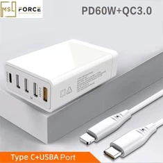 MSLFORCE Belanja Online | USB C PD Wall Charger 60w
