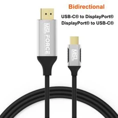 Kabel DisplayPort Ke USB-C Dua Arah 4k