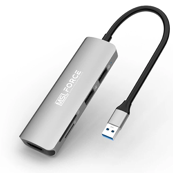 USB3.0 Ke HDMI Dengan Pembaca Kartu HUB USB 2Port